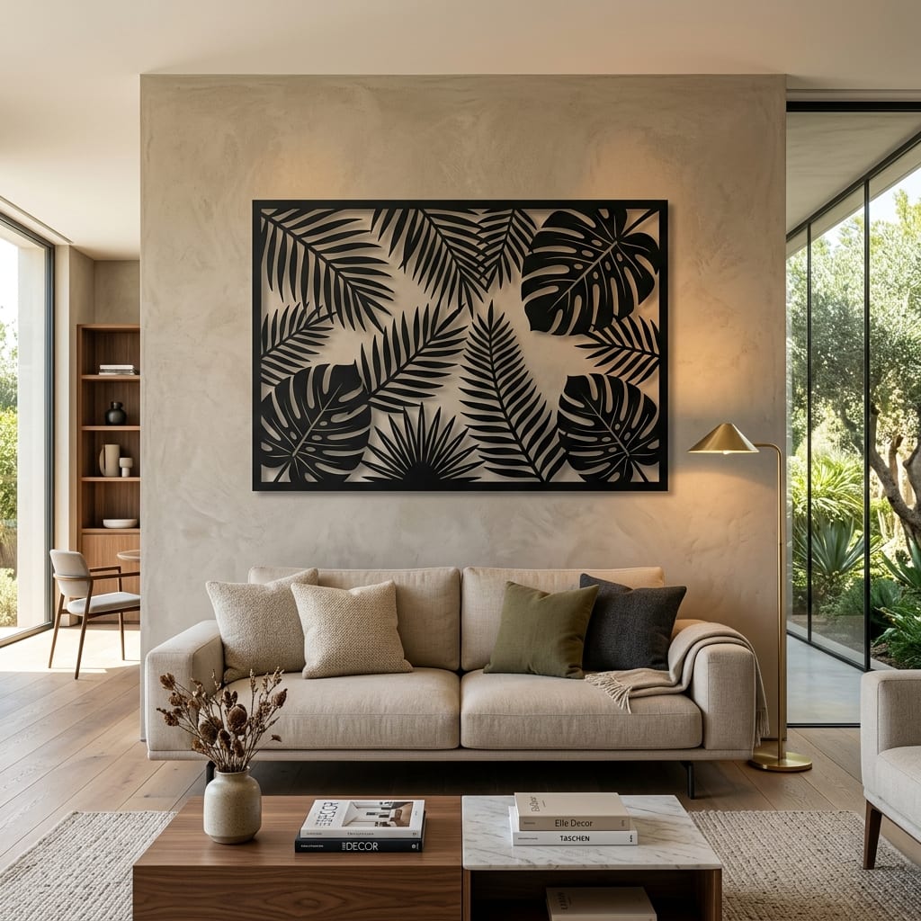 Painel de Parede Botânico Tropical 90x60cm
