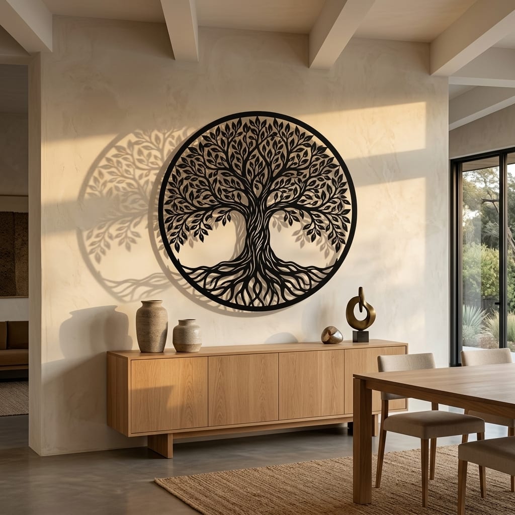 Painel de Parede Mandala Árvore da Vida Ø 75cm foto 2