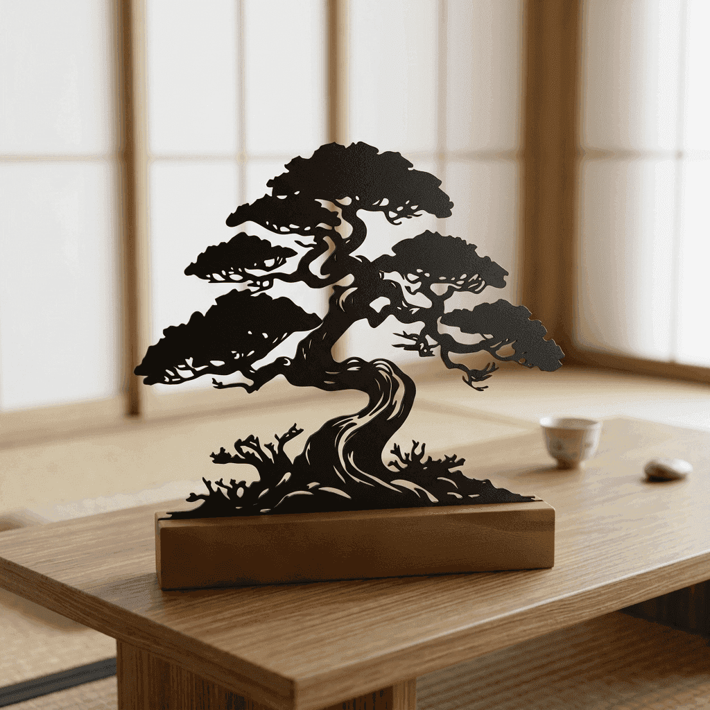 Escultura Árvore Bonsai Zen foto 2