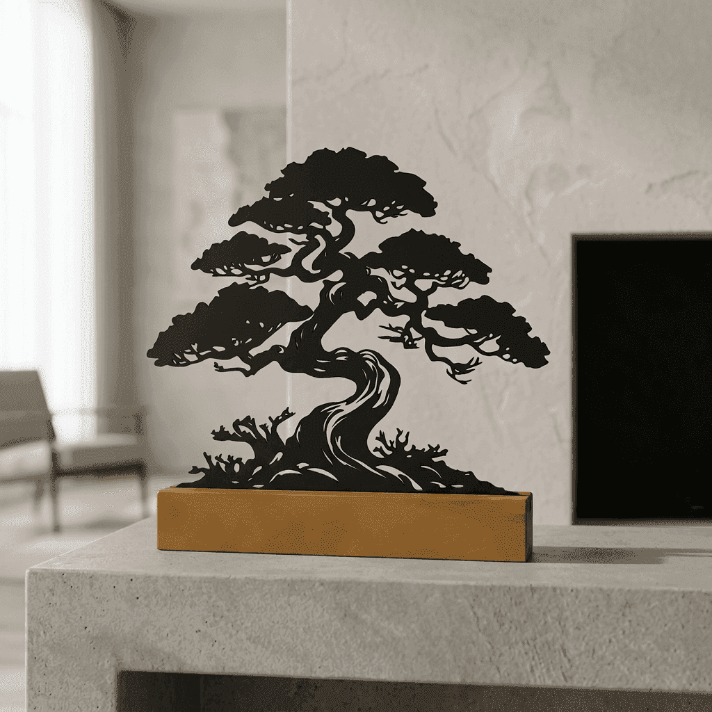 Escultura Árvore Bonsai Zen foto 3